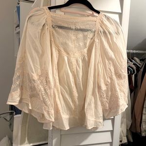 Anthropologie light pink lace top, size 4, new with tags and never worn